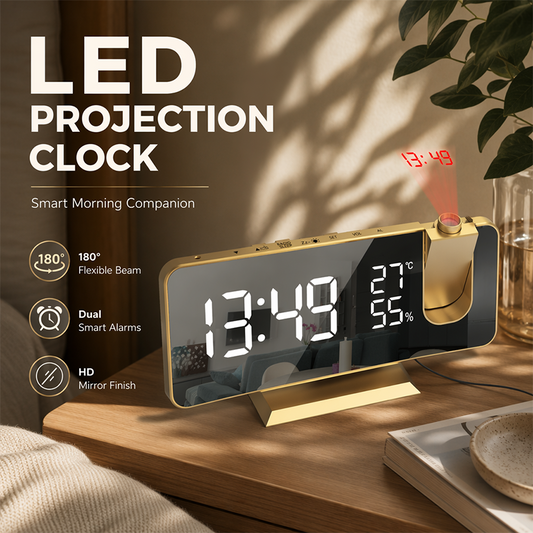 ⏳🔥LIMITED-TIME 49% OFF! ⏰Smart Radio Projection Clock Dual Alarm