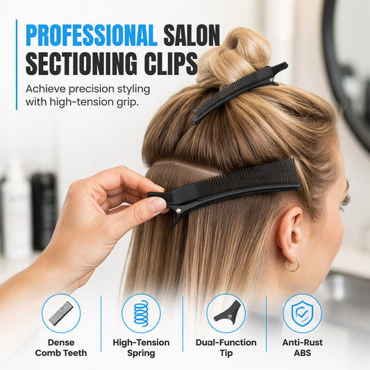 🥳2026 HOT SALE🥳💞50K+ SOLD! Professional Hair Sectioning Clips with Comb Teeth