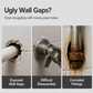 🔧50% OFF NOW! Cover Pipe Gaps Instantly! No-Tool Magnetic Split Ring‑Stainless Steel Decorative Pipe Cover, Magnetic Snap On Wall Pipe Escutcheon