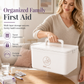 ⏳🔥LIMITED-TIME 50% OFF! ⏰Large Plastic Medicine Storage Box with Multi-Layer Divided Compartments Portable Family Emergency First Aid Organizer Box💊📦