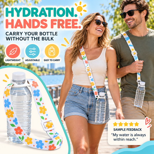 🔥Hot Sale 50％ OFF💝Adjustable Water Bottle Lanyard with Flexible Silicone Ring