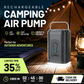 🏕️ Rechargeable Camping Air Pump – LED Light, Fast Inflation, Compact 🔋